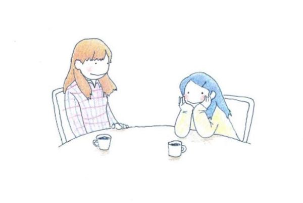 お茶を飲みながらゆっくりお話ししているイメージ画像